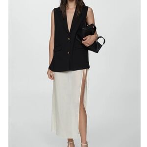 BNWT Mango black blazer vest XS S